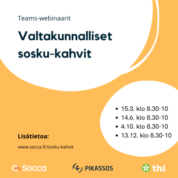 Valtakunnalliset sosku-kahvit ajankohdat, sama tieto löytyy tekstisisällöstä.